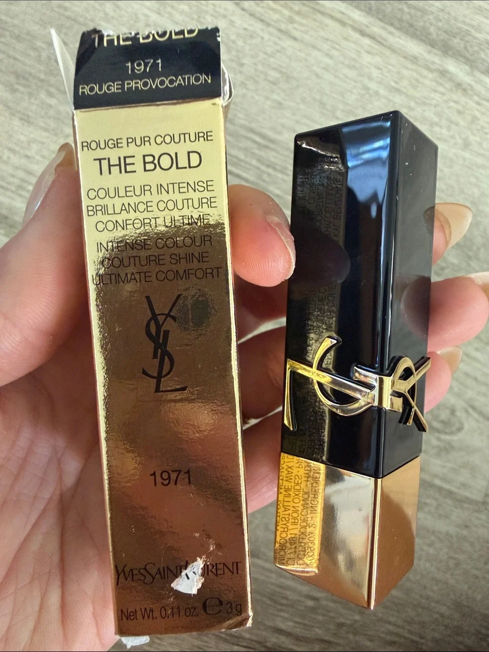 Yves Saint Laurent The Bold Rouge Provocation 1971 Gold & Black Lipstick